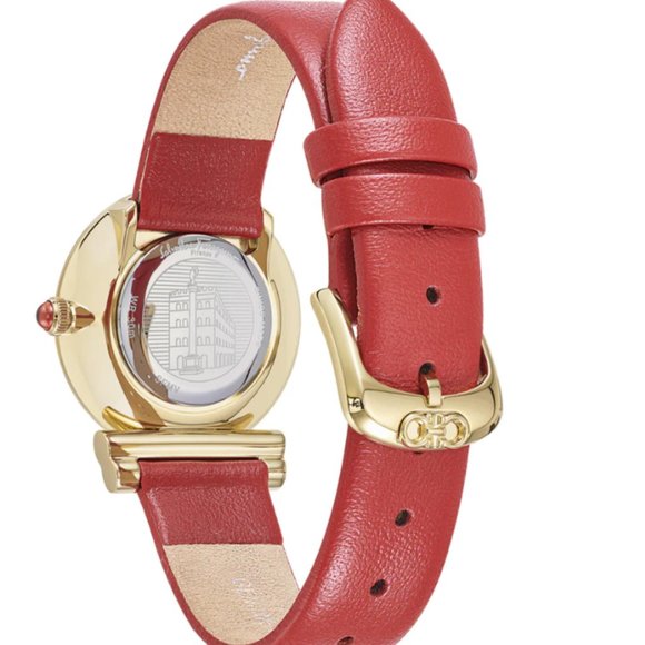 Salvatore Ferragamo 28mm Gold Red Strap Watch main image 4